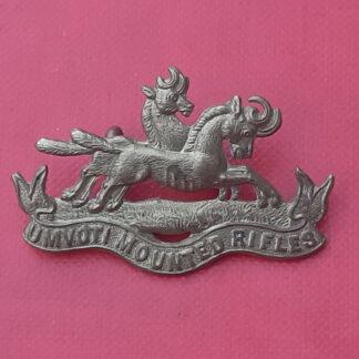 (South Africa) The Umvoti Mounted Rifles - Gilding Metal Collar Badge.