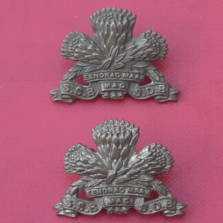 (South Africa) The South African Special Service Battalion - Gilding Metal Collar Badges.