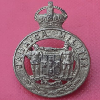 The Jamaica Militia - King's Crown Officer's Gilt Cap Badge.