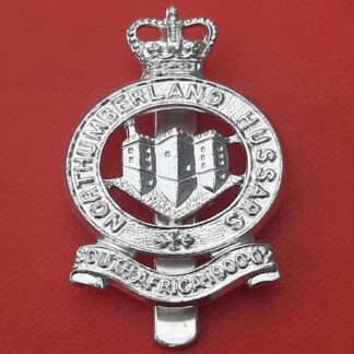 The Northumberland Hussars - Silver Anodised Cap Badge.