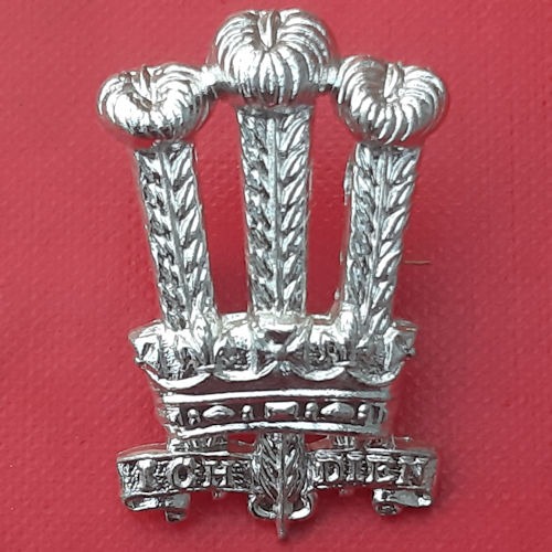 The Welsh Brigade - Silver Anodised Cap Badge.