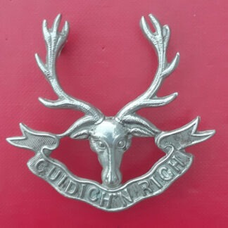 The Seaforth Highlanders - White Metal Cap Badge.