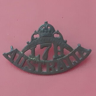 (Australia) The 17th Australian Light Horse - "Unofficial" Bronzed Collar/ Shoulder Title Badge.