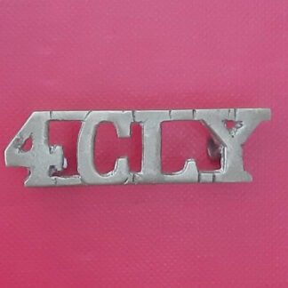 The 4th County Of London Yeomanry (Sharpshooters) - Gilding Metal Shoulder Title.
