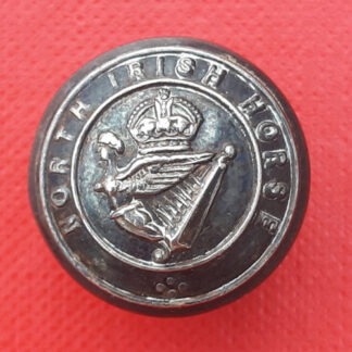 The North Irish Horse Yeomanry - King's Crown 20mm White Metal Button.