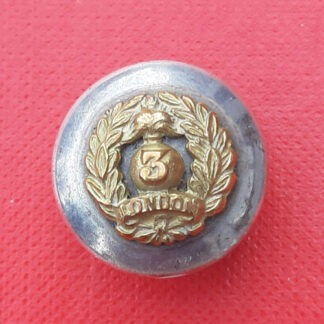 3rd Battalion The London Regiment - Gilt Mounted Officer's 19mm Button.