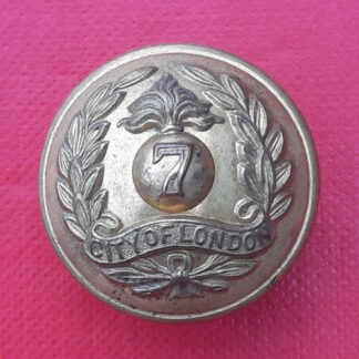 7th City Of London Battalion London Regiment - 25mm Gilding Metal Button.
