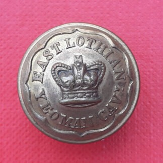 The East Lothian Yeomanry Cavalry - Queen Victoria's Crown 22mm Gilding Metal Button.