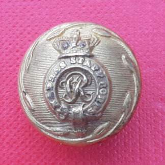 (India) Madras Staff Corps - Queen Victoria's Crown 19mm Gilt Button.
