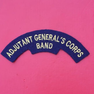 Adjutant General's Corps Band - Woven Cloth Shoulder Title.