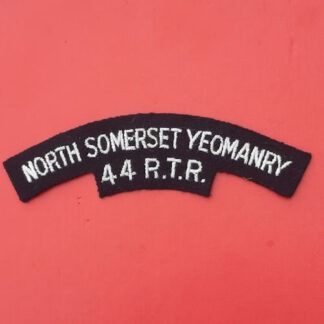 North Somerset Yeomanry 44 R.T.R - Woven Cloth Shoulder Title.
