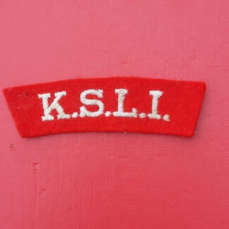 King's Shropshire Light Infantry - Woven Cloth Shoulder Title.