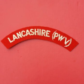 South Lancashire Regiment (Prince of Wales Volunteers) - Woven Cloth Shoulder Title.