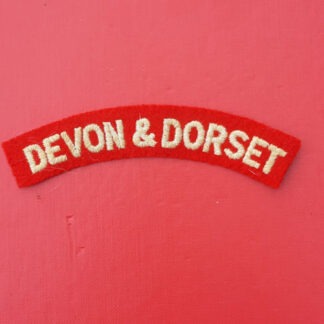 The Devon & Dorset Regiment - Woven Cloth Shoulder Title.