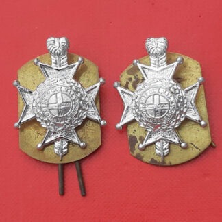 The Royal Sussex Regiment - Silver Anodised Collar Badges.