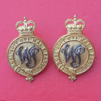 The West India Regiment - Queen's Crown Silver & Gilt Collar Badges.