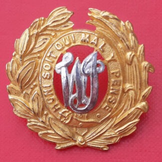 The West India Regiment - Queen's Crown Silver & Gilt Cap Badge.