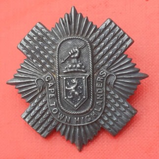 (South Africa) The Cape Town Highlanders - Blackened Cap Badge.