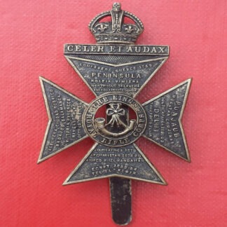 The King's Royal Rifle Corps (Tel El Kebir) - King's Crown Blackened Brass Cap Badge.