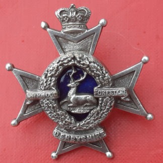 The Sherwood Foresters - Queen Victoria's Crown Officer's Glengarry Badge.