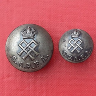 Soldiers Sailors & Airmens Families Association - King's Crown 24mm & 17mm White Metal Buttons.