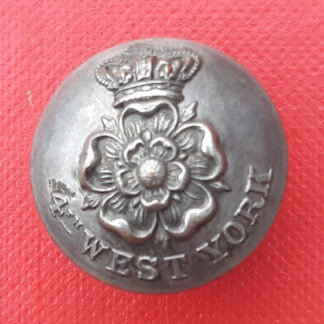 4th West Yorkshire Militia - Queen Victoria's Crown 22mm White Metal Button.