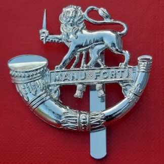 The Herefordshire Light Infantry - Silver Anodised Cap Badge.