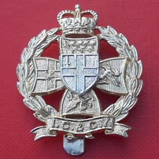 The Inns of Court & City Yeomanry - Gold & Silver Anodised Cap Badge.