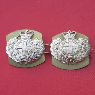 The Northamptonshire Regiment - Gold Anodised Collar Badges.