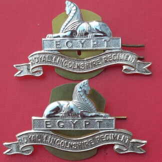 The Lincolnshire Regiment - Gold & Silver Collar Badges.