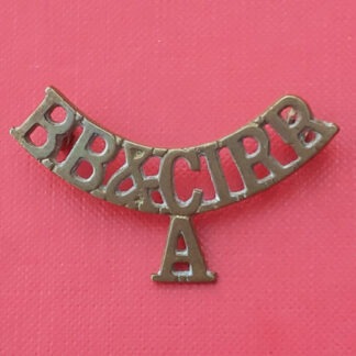 (India) The Bombay,Baroda & Central India Railway Regiment - Gilding Metal Shoulder Title.