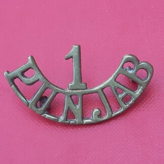 (India) The 1st Punjab Regiment - Gilding Metal Shoulder Title.
