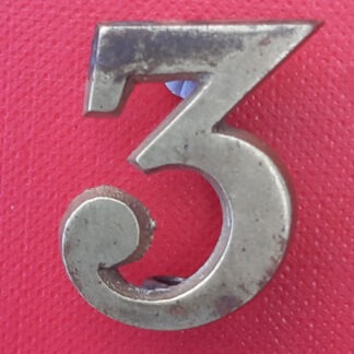 3rd The Kentish Regt. (The Buffs) - Gilding Metal Pork Pie Hat Badge.