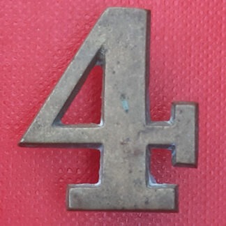 4th The Royal Lancaster Regt. (King's Own) - Gilding Metal Pork Pie Hat Badge.