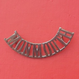 The Monmouthshire Regiment - White Metal Shoulder Title.