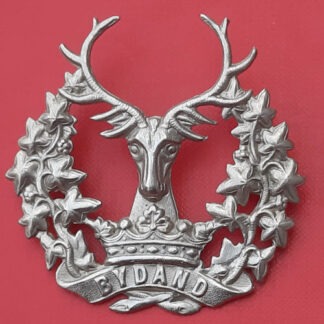 The Gordon Highlanders - White Metal Cap Badge.