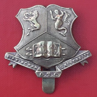 The Birmingham University O.T.C  - Gilding Metal Cap Badge.