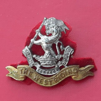 The Duke Of Wellington's Regiment (West Riding) - Officer's Silver & Gilt Cap Badge.