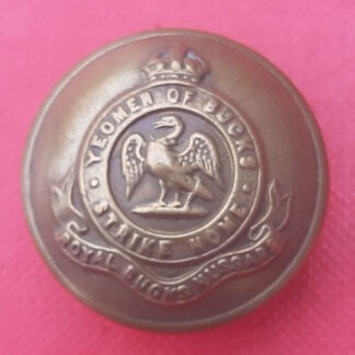 The Royal Bucks Hussars Yeomanry - King's Crown Brass 26mm Button.