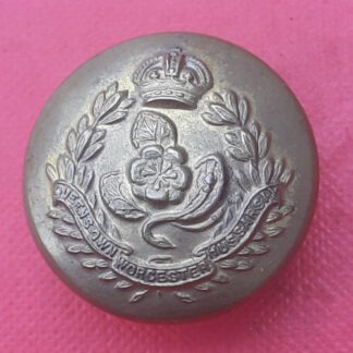 The Queen's Own Worcestershire Hussars Imperial Yeomanry - King's Crown 27mm Brass Button.