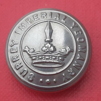 Surrey Imperial Yeomanry - 25mm White Metal Button.
