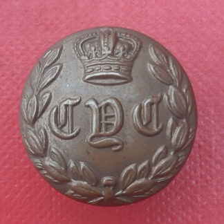The Pembrokeshire Imperial Yeomanry - Queen Victoria's Crown 19mm Brass Button.