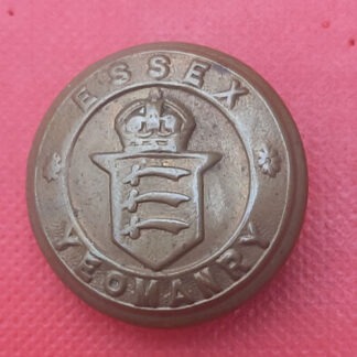 The Essex Yeomanry - King's Crown 23mm Brass Button.