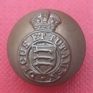 The Essex Yeomanry - King's Crown 17mm Brass Button.