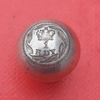 Royal 1st Devon Yeomanry - Queen Victoria's Crown 14mm Silver Ball Button.
