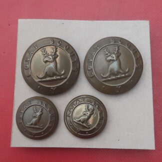 The Lovat Scouts Yeomanry -  Brass Buttons.