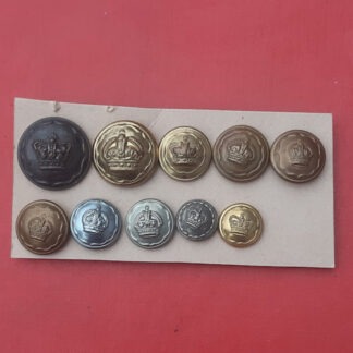 The Ayrshire Yeomanry - Queen Victoria's Crown, King's & Queen's Crown Buttons.
