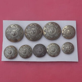 The Queen's Own Royal Glasgow Yeomanry Cavalry - Brass Buttons.