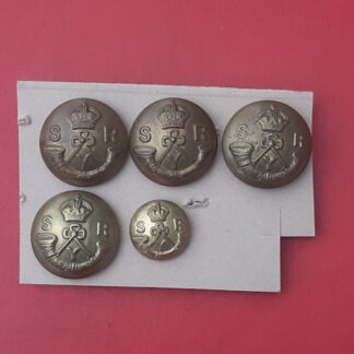 The South Nottinghamshire Hussars Yeomanry - King's Crown Brass Buttons.