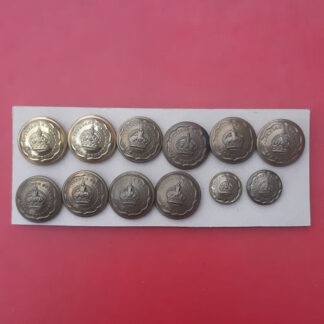 The Lothian & Border Horse Yeomanry - King's Crown Brass Buttons.